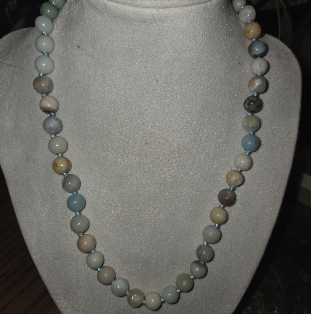 Amazonite 8mm Beaded Necklace 39$